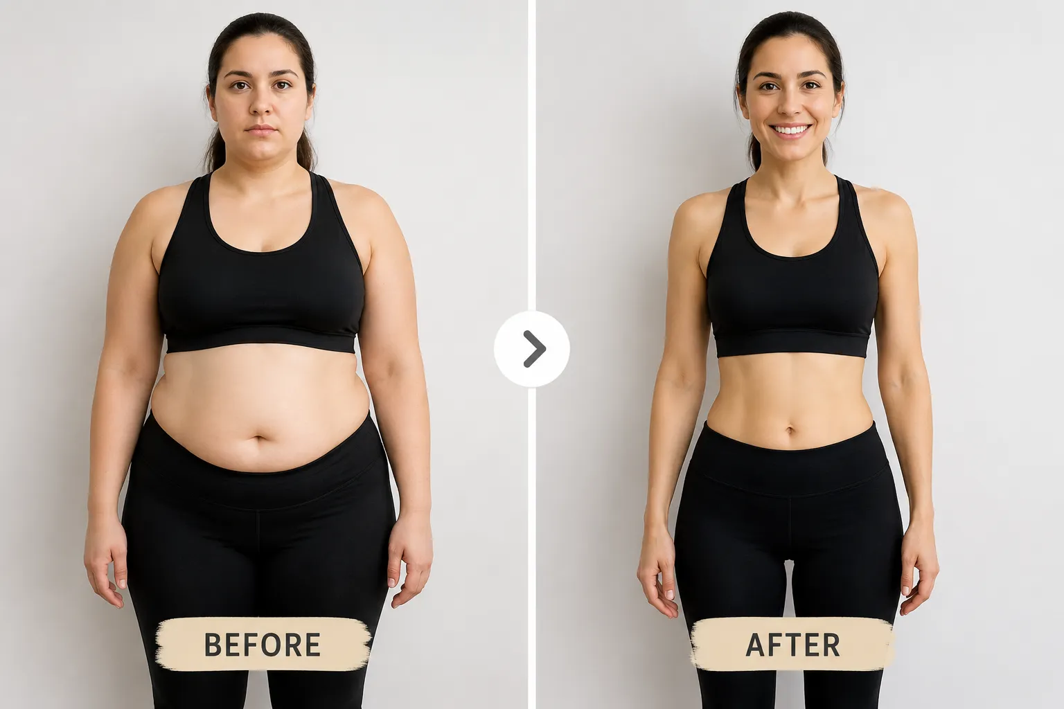 Weight loss before and after